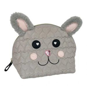 Adorable Betsey Johnson Quilted Bunny Rabbit Makeup / Cosmetic Bag